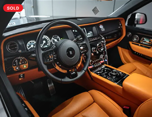 Rolls-Royce Phantom orange interior.